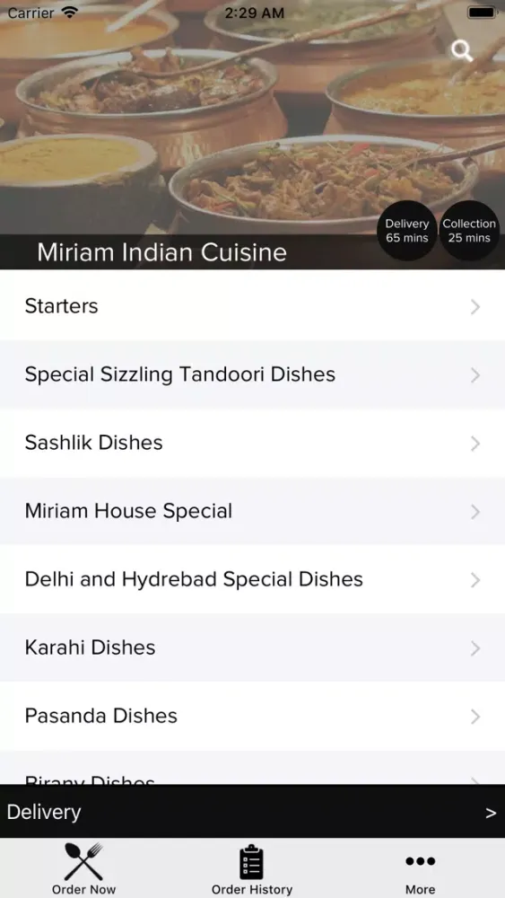 Captures d'écran de Miriam Indian Cuisine-Somerset