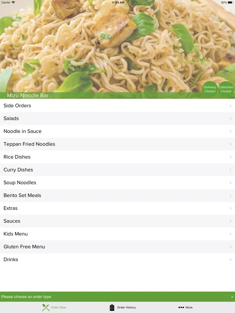 Capturas de tela do Mizu Noodle Bar iPad 