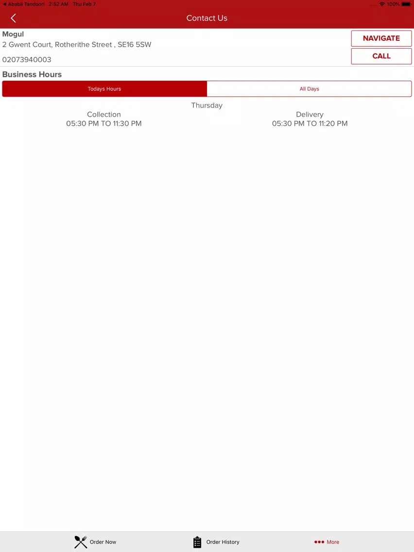 Ảnh chụp màn hình của Mogul iPad 