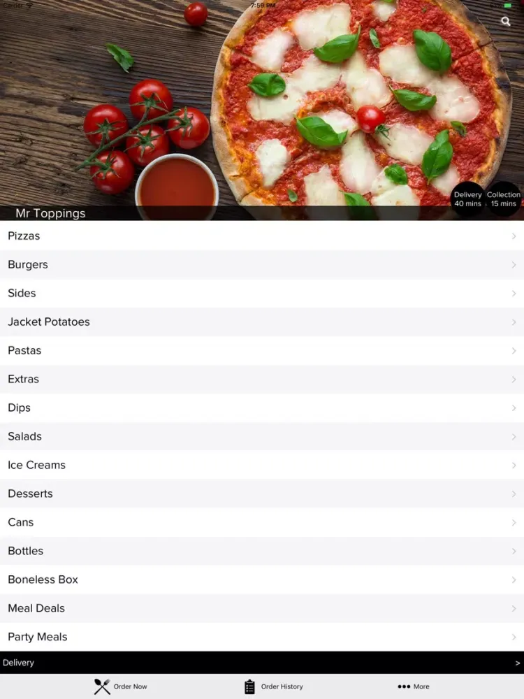 Mr Toppings Peterborough iPad  स्क्रीनशॉट