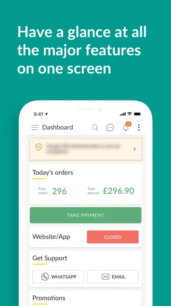 Capturas de pantalla de My Business Hub (MyTakeaway)