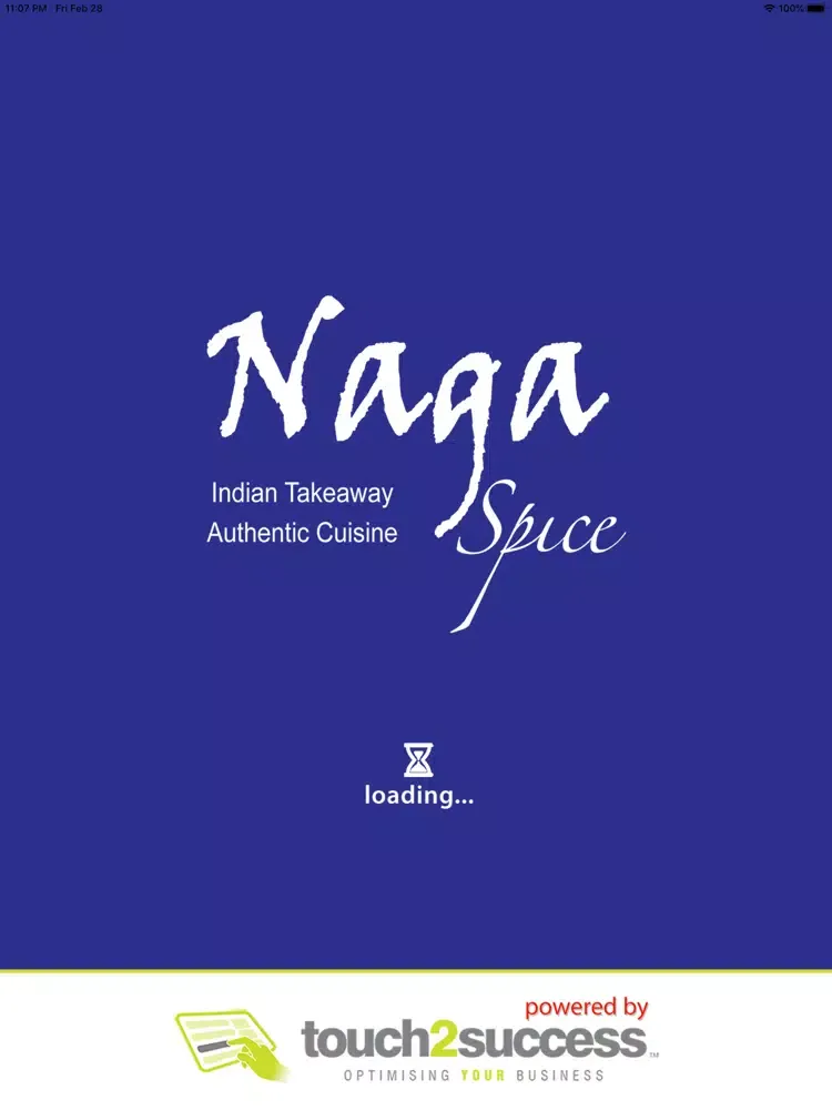 Tangkapan layar Naga Spice Indian Takeaway. iPad 
