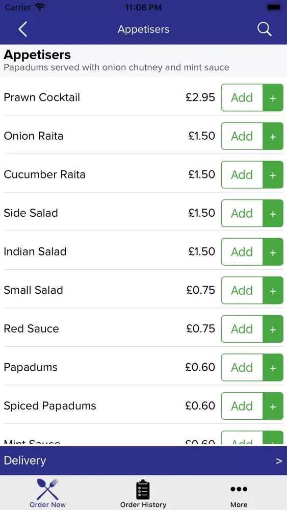 Tangkapan layar Naga Spice Indian Takeaway.