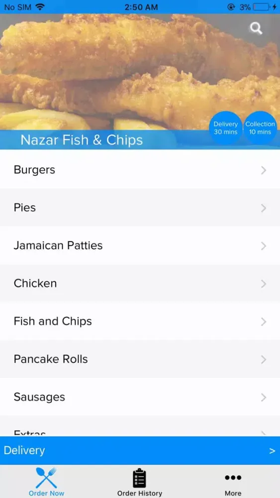 Ảnh chụp màn hình của Nazar Fish and Chips