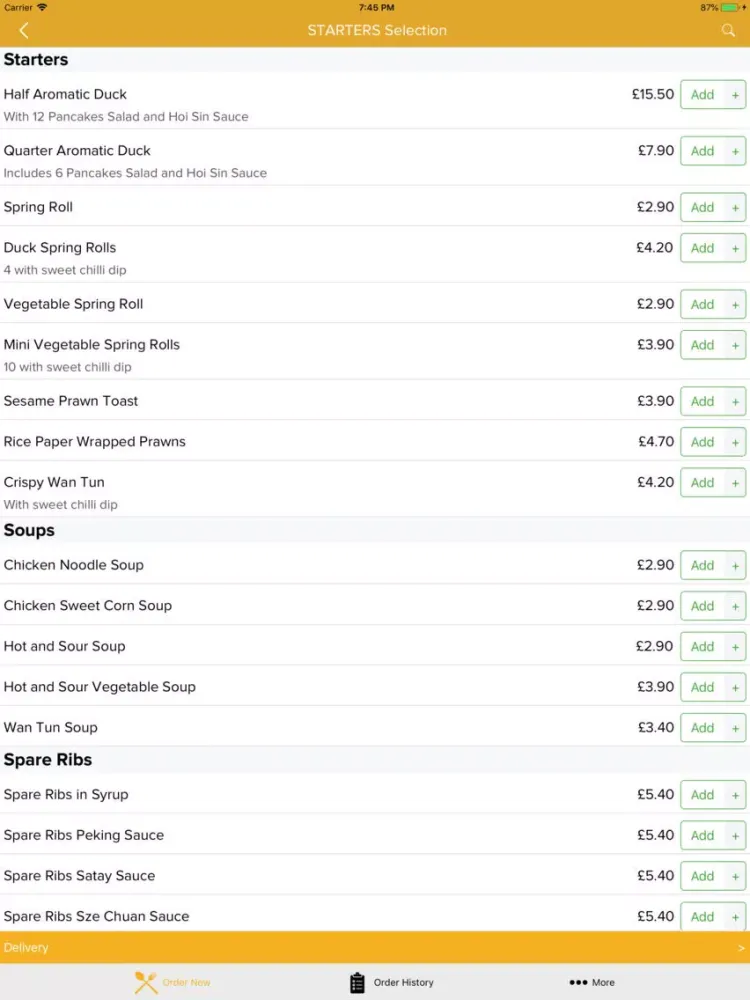 New Xian Chinese Carry Out iPad  سکرین شاٹس