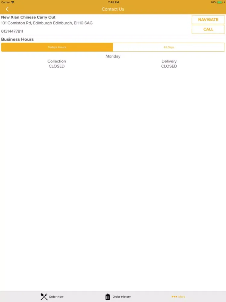 New Xian Chinese Carry Out iPad  سکرین شاٹس