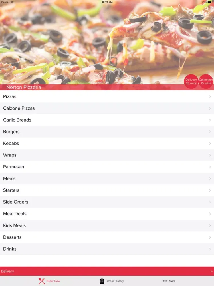 Norton Pizzeria iPad 應用截圖