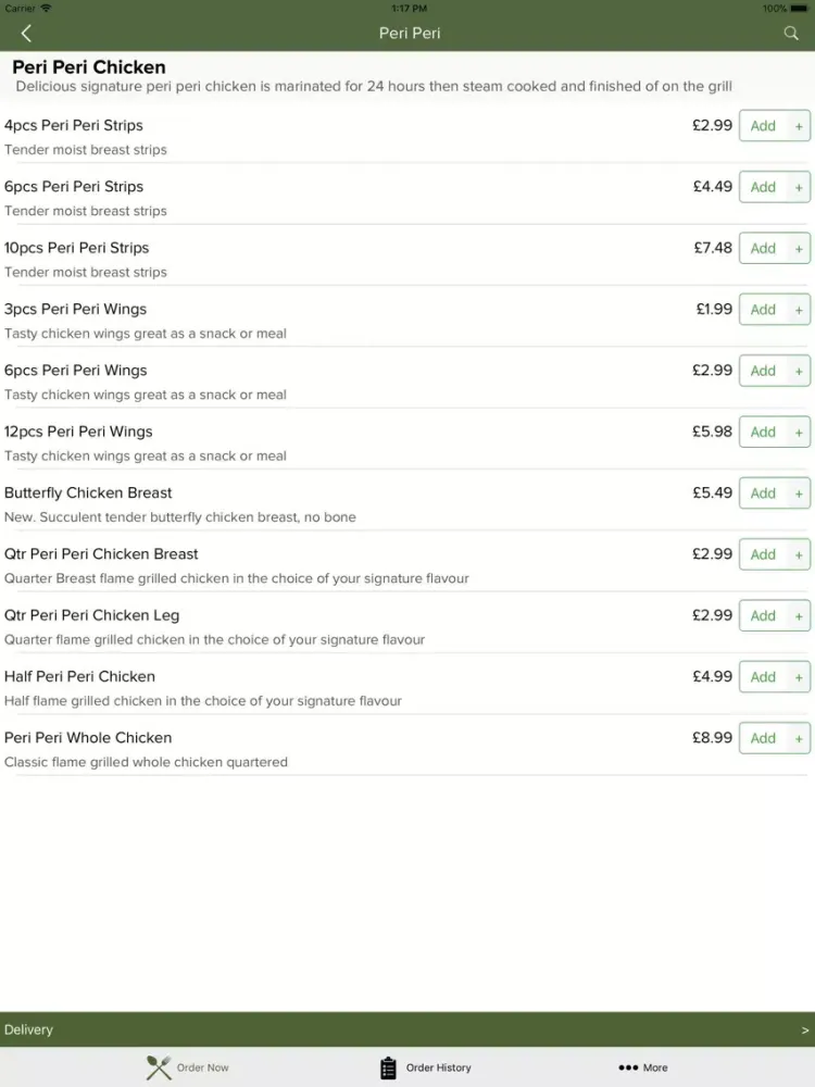 Now Peri Peri Hornchurch iPad 应用截图