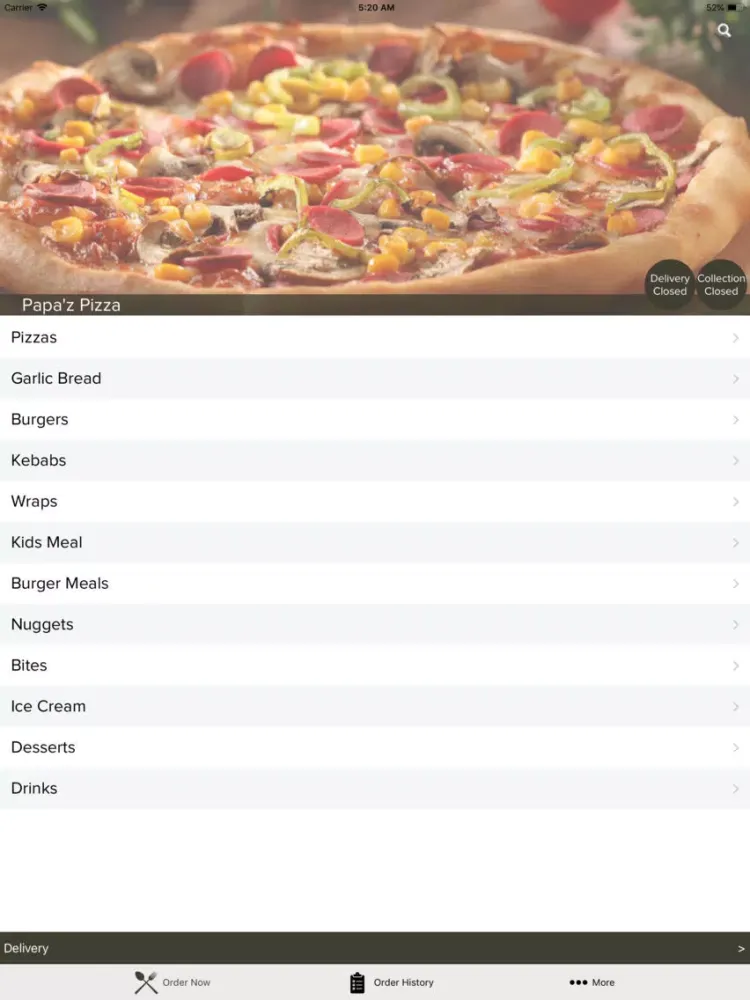 Capturas de pantalla de Papaz Pizza Trowbridge iPad 