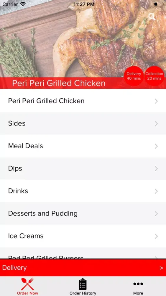 Capturas de tela do Peri Peri Grilled Chicken