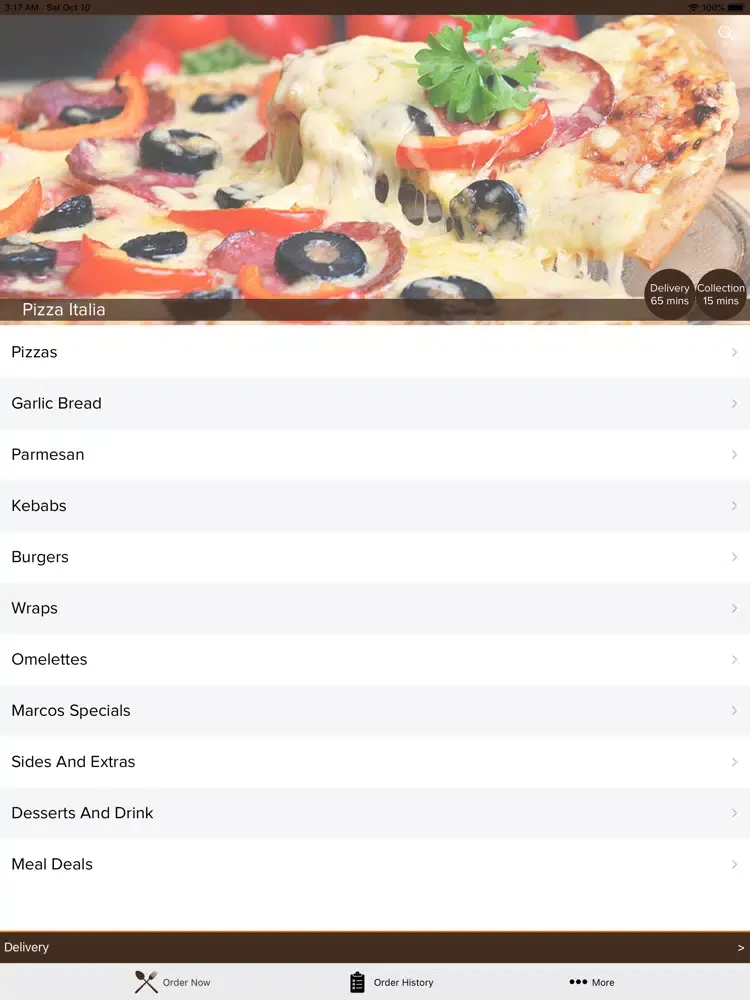 Pizza Italia Eaglescliffe. iPad  स्क्रीनशॉट