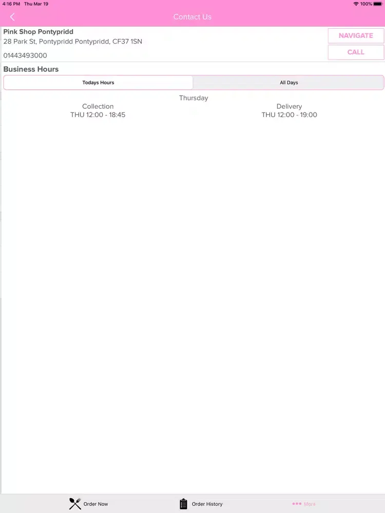 Zrzuty ekranu Pink Shop Pontypridd-CF37 1SN iPad 