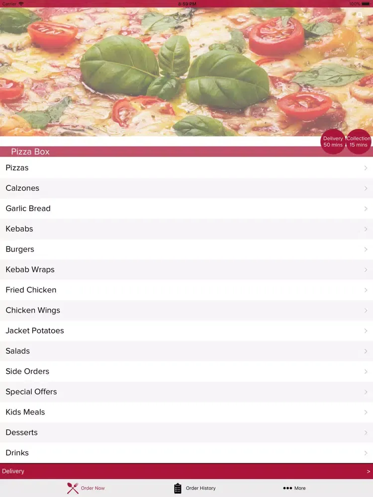 Pizza Box Mansfield iPad  Screenshots
