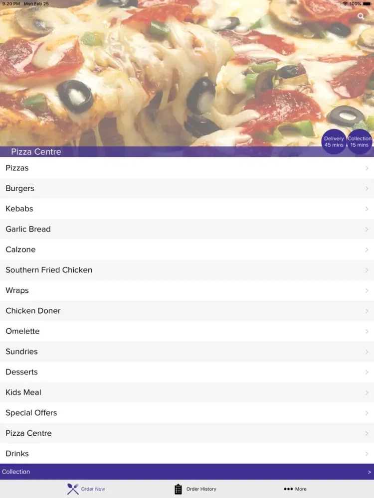 Pizza Centre iPad  스크린샷