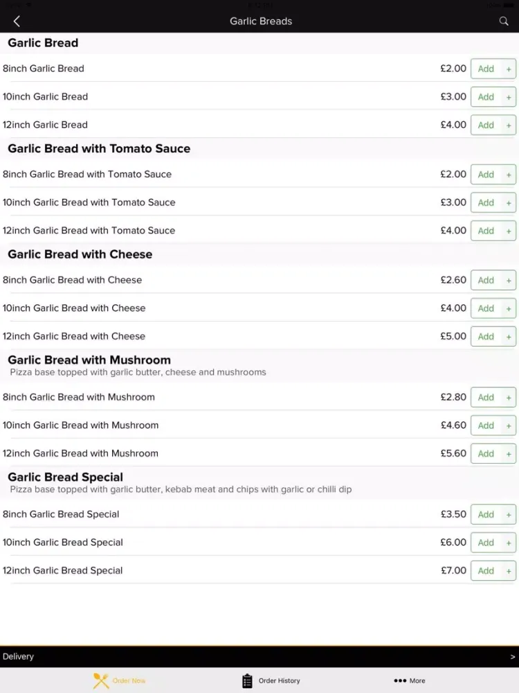 Pizza corner North Shields iPad  स्क्रीनशॉट