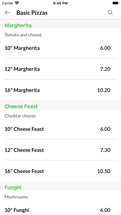 Tangkapan layar Pizza Delights