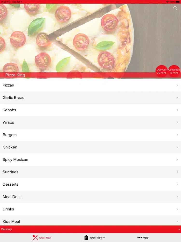 Pizza King-Gateshead iPad  Screenshots