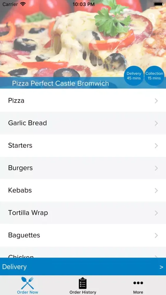 Tangkapan layar Pizza Perfect Castle Bromwich