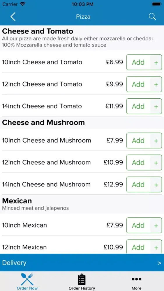 Tangkapan layar Pizza Perfect Castle Bromwich