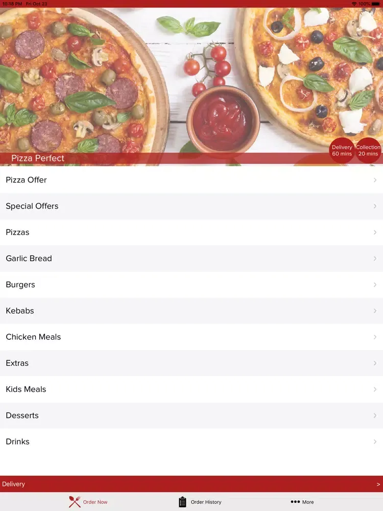 Screenshot di Pizza Perfect Haydock. iPad 