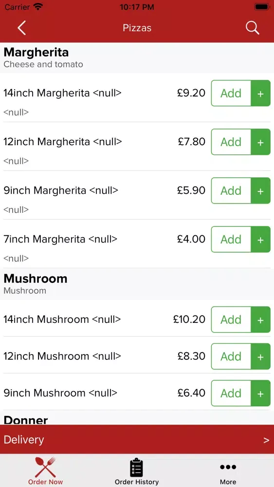 Screenshot di Pizza Perfect Haydock.