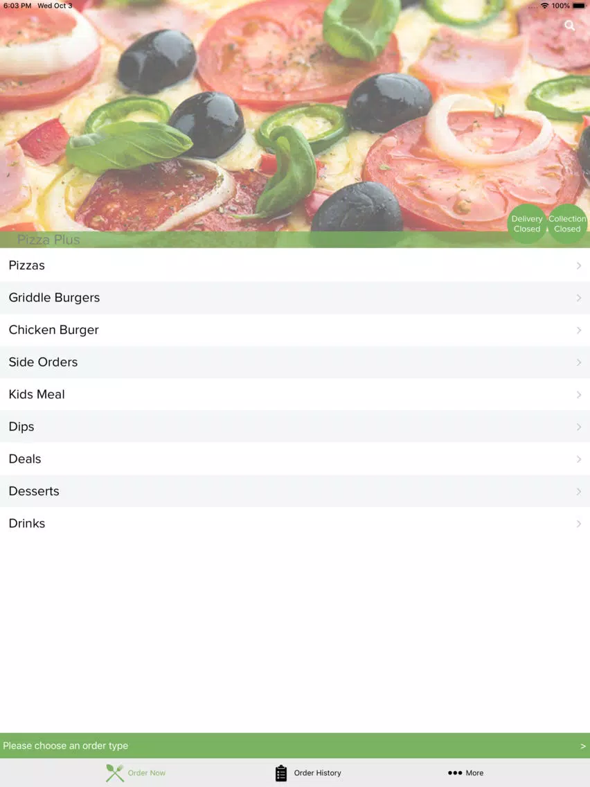 Ảnh chụp màn hình của Pizza Plus Eastleigh iPad 