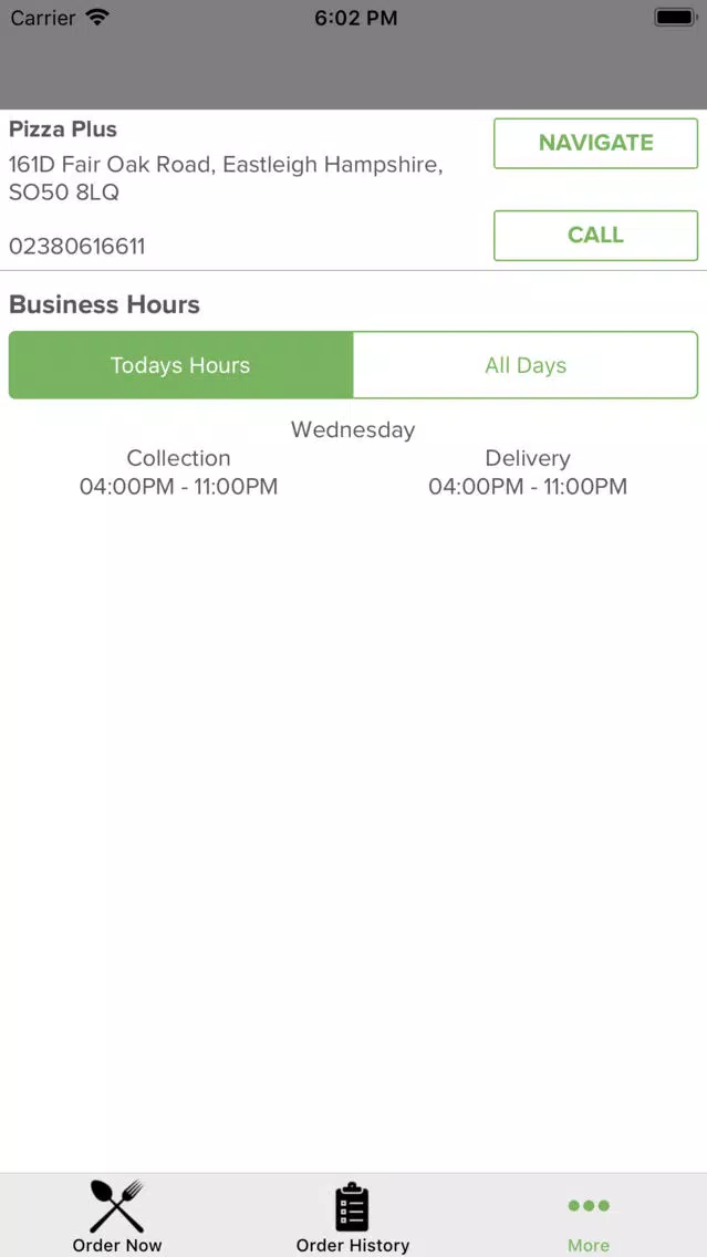 Ảnh chụp màn hình của Pizza Plus Eastleigh