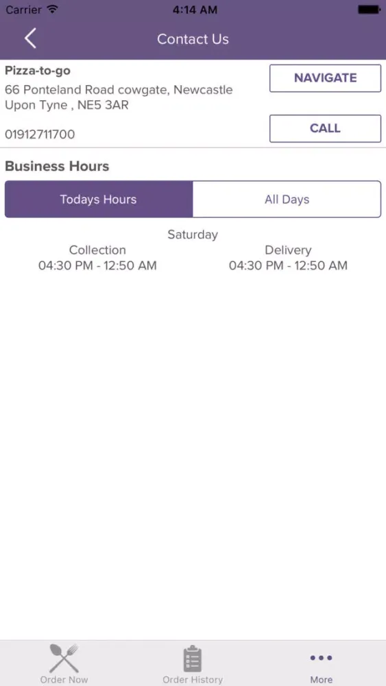 Pizza to go Newcastle Screenshots