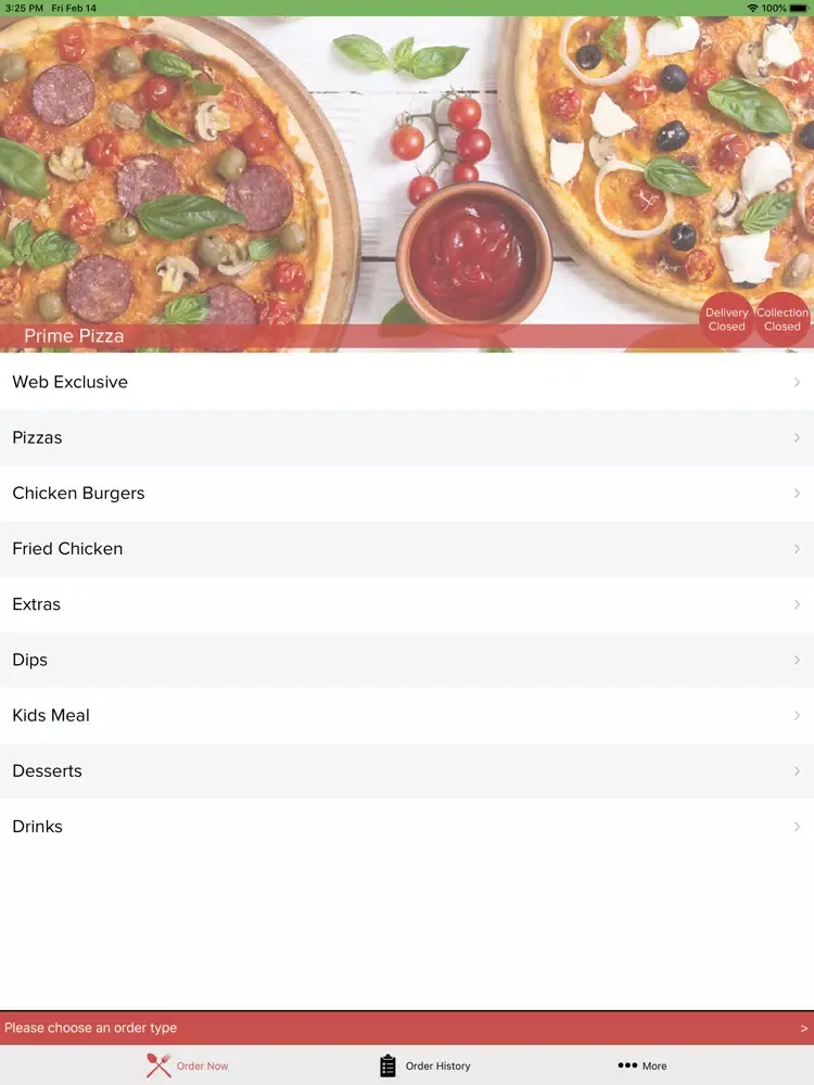 Capturas de pantalla de Prime Pizza Hollinwood Avenue iPad 