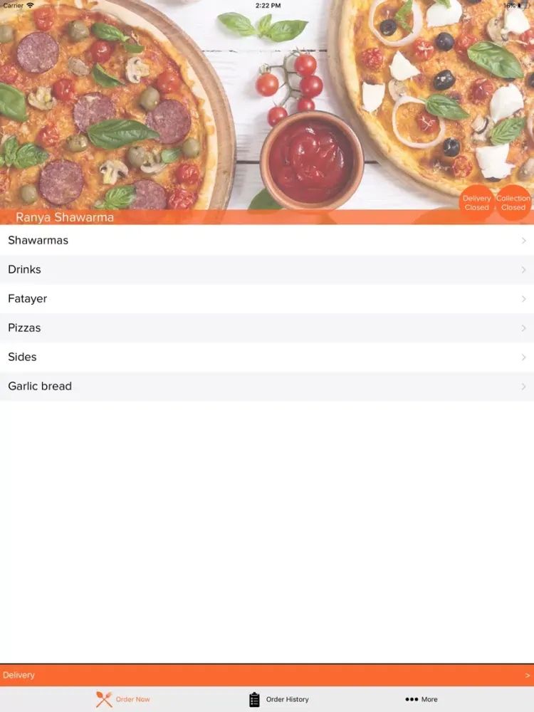 Zrzuty ekranu Ranya Shawarma iPad 