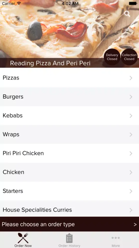 Tangkapan layar Reading Pizza And Peri Peri