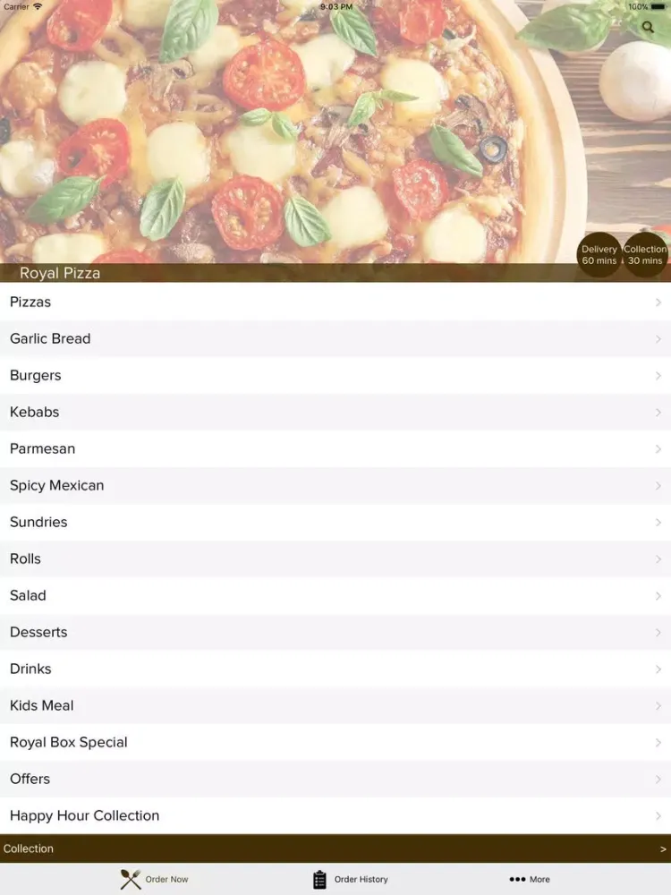 Capturas de pantalla de Royal Pizza iPad 