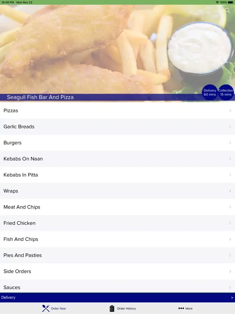 Ảnh chụp màn hình của Seagull Fish Bar & Pizza iPad 