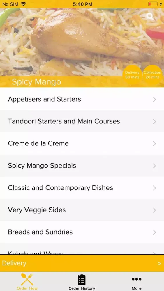 ภาพหน้าจอของ Spicy Mango