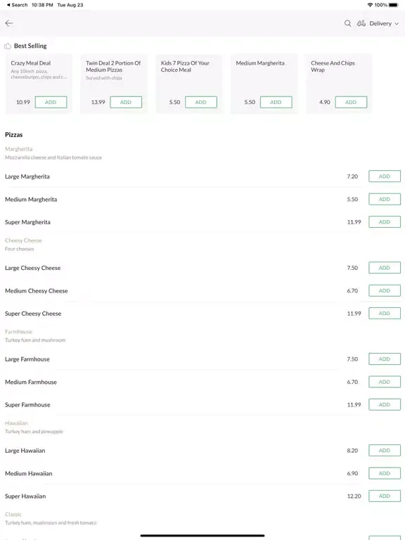 Square Pan Pizza iPad  Ekran Görüntüleri