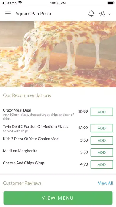 Square Pan Pizza Ekran Görüntüleri