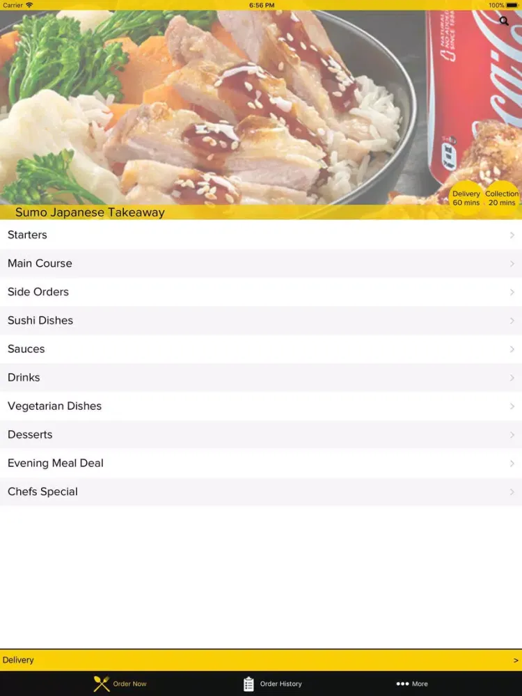 Sumo Japanese Takeaway iPad  Screenshots