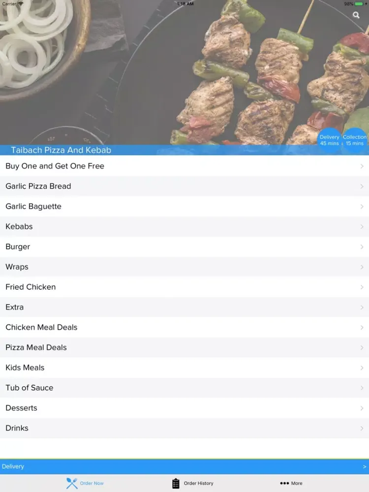Taibach Pizza And Kebab iPad  Screenshots