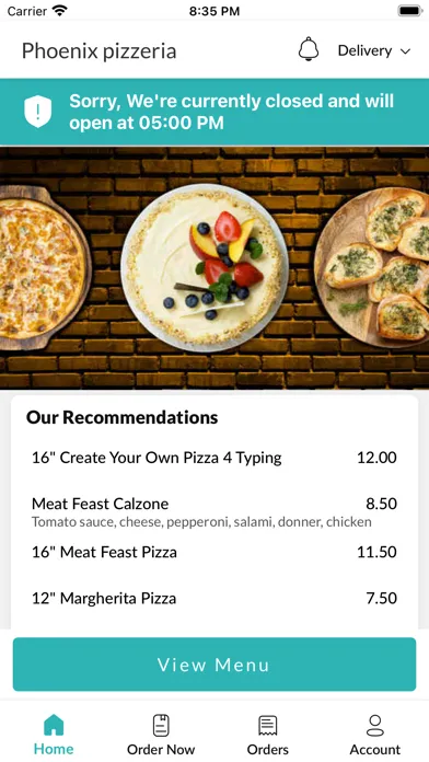 Captures d'écran de Phoenix pizzeria