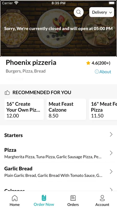 Captures d'écran de Phoenix pizzeria