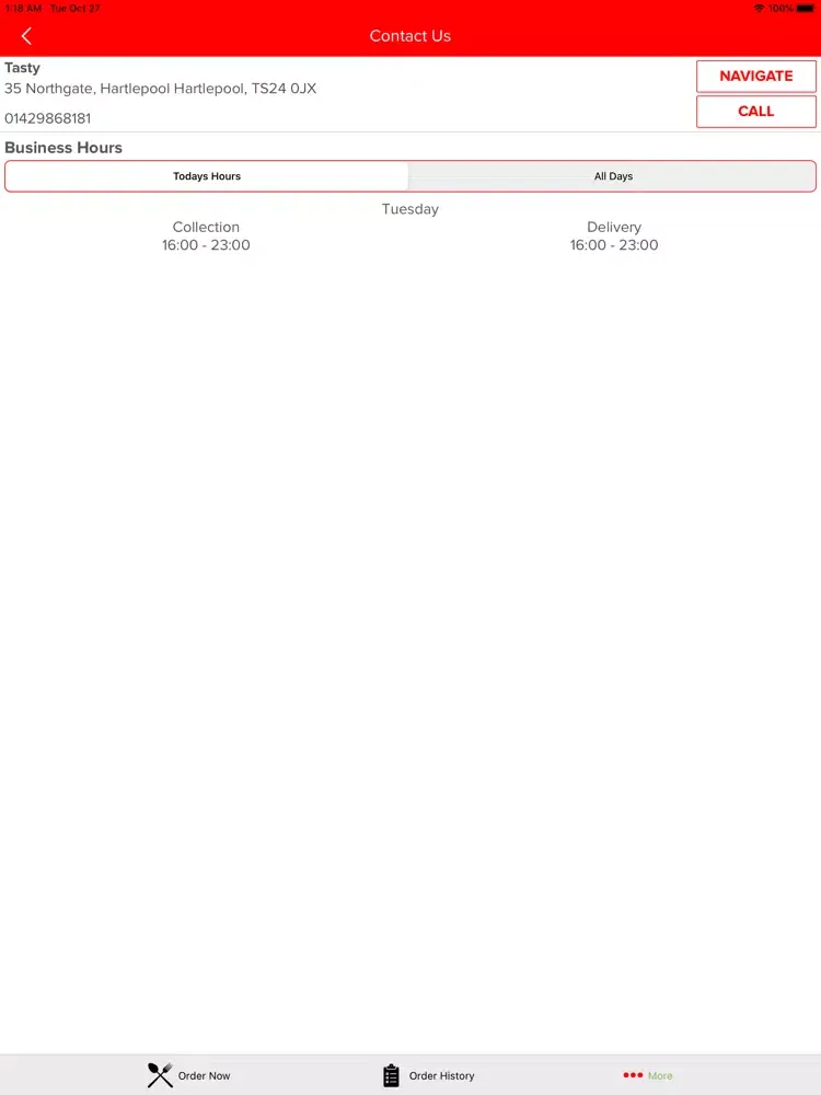 Tasty Hartlepool. iPad 应用截图