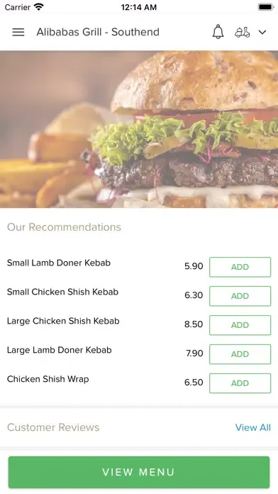 Capturas de tela do Alibabas Grill - Southend