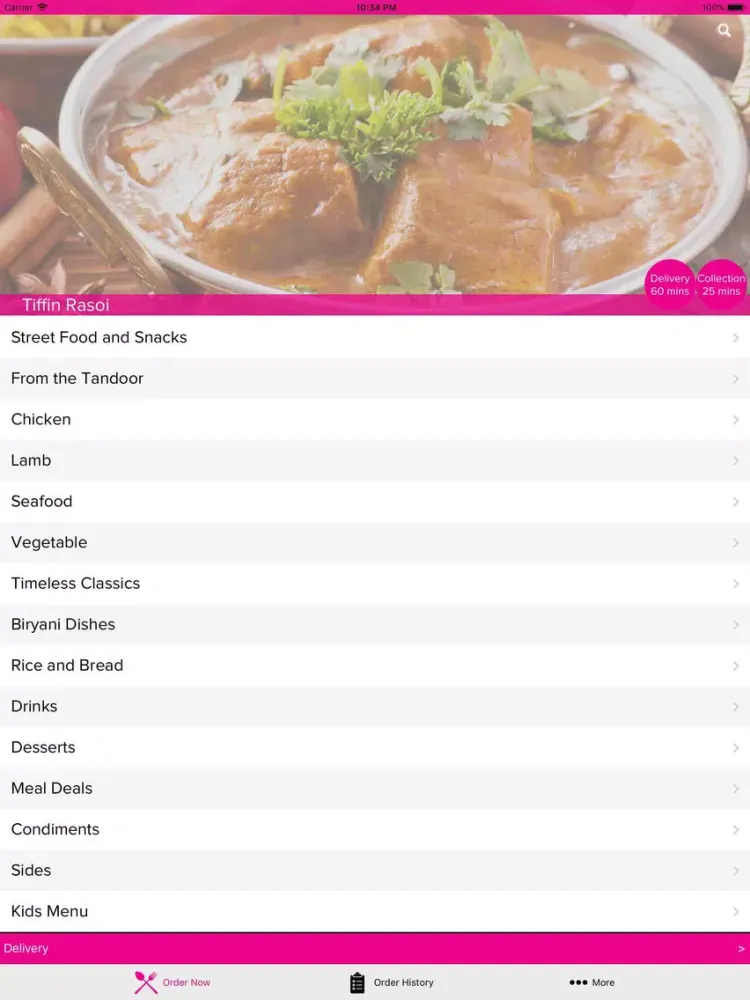Tiffin Rasoi Barry iPad  Screenshots