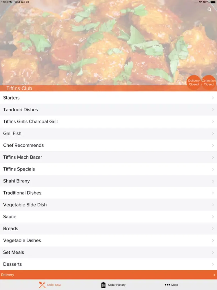Tiffins Club iPad  Screenshots