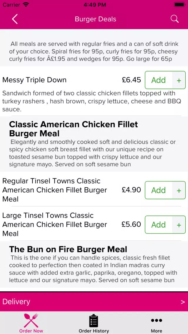 Tinsel Towns Fried Chicken应用截图