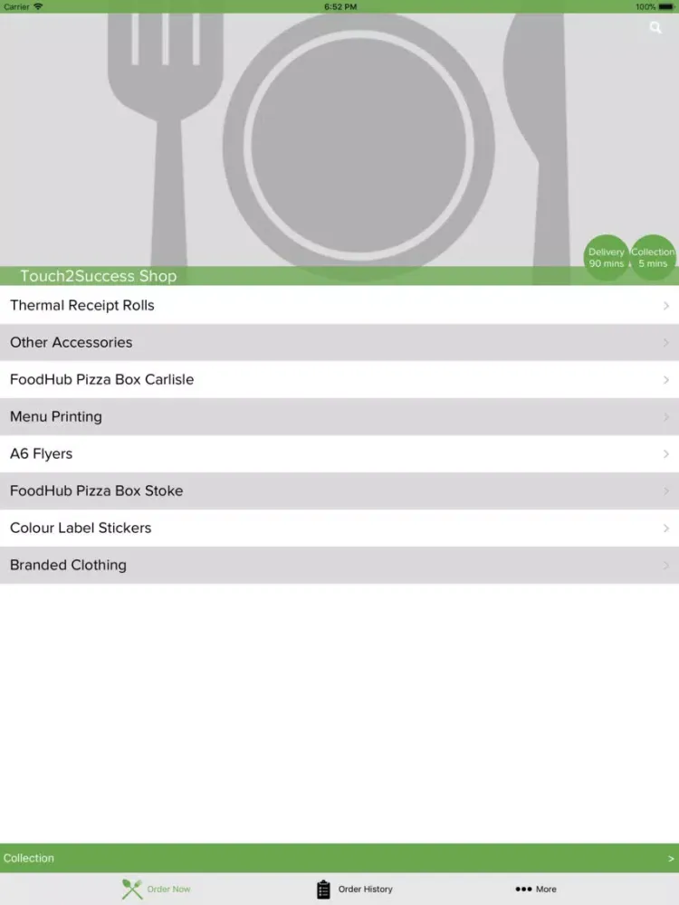 Screenshot di T2S Shop iPad 