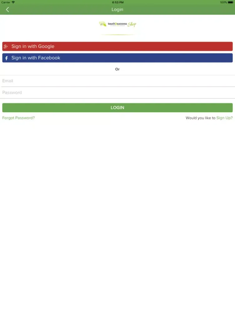 Screenshot di T2S Shop iPad 