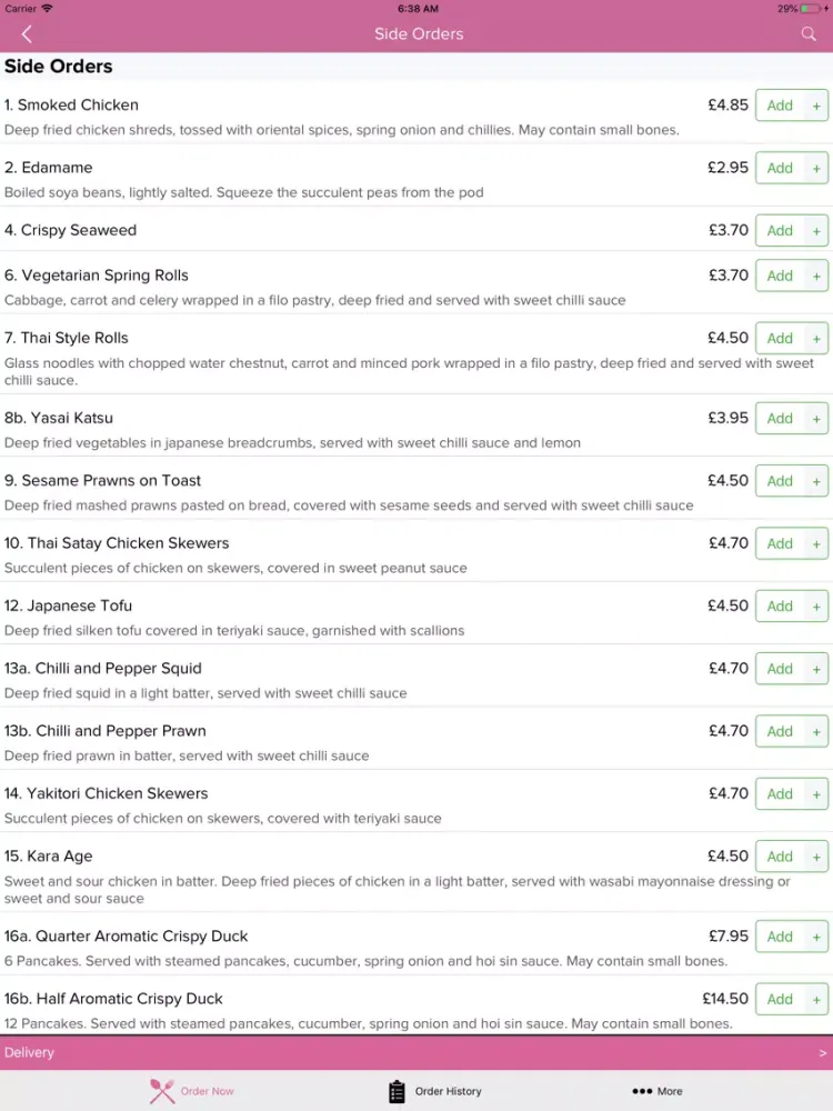 UME Asian Kitchen iPad  Screenshots
