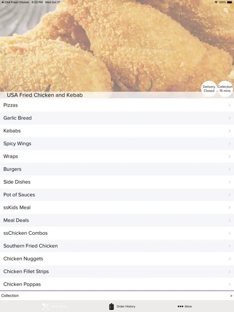 USA Fried Chicken and Kebab iPad 应用截图