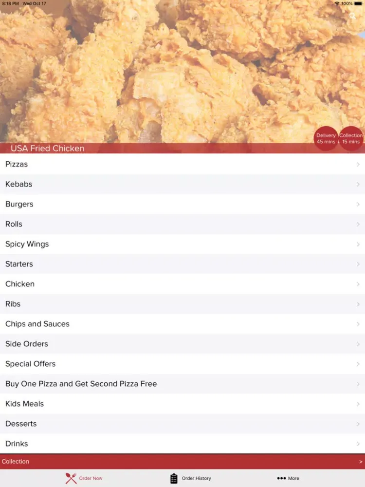 Capturas de pantalla de USA Fried Chicken iPad 